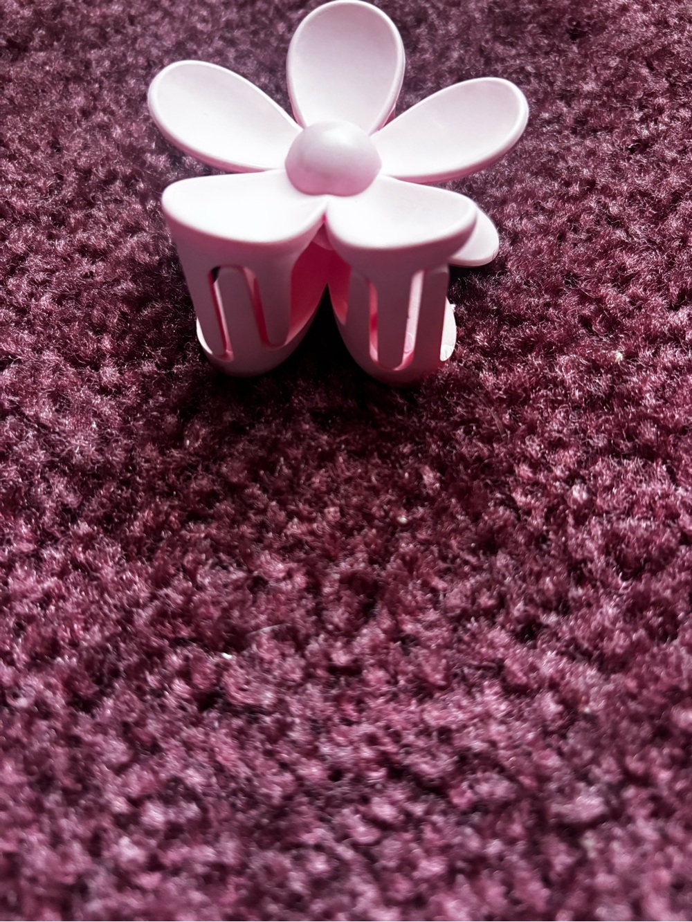 Pink Flower Hair Claw Clip